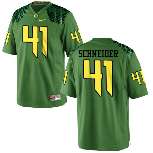 Men #41 Aidan Schneider Oregon Ducks College Football Jerseys-Apple Green